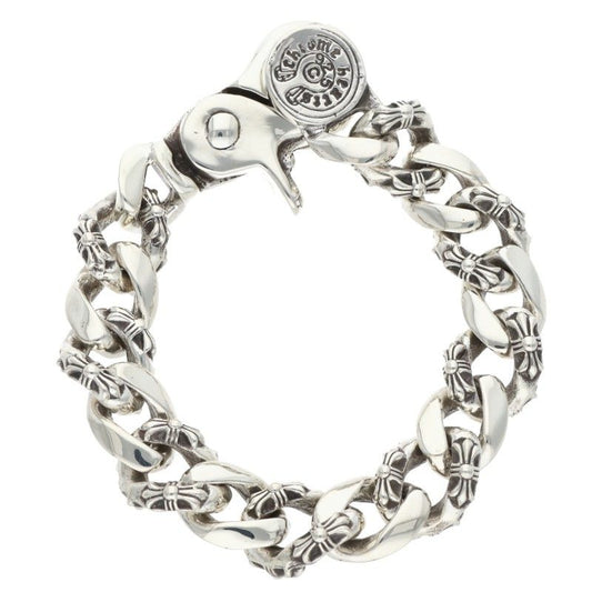 Chrome Hearts FNCY CHN LNK Silver Bracelet Size 15LINK