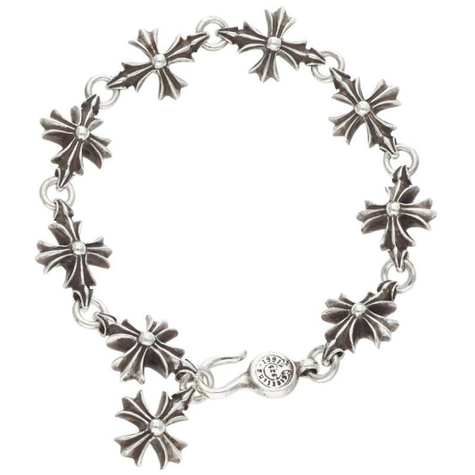 Chrome Hearts CO CH PLUS Cut Out Silver Bracelet Size 9LINK