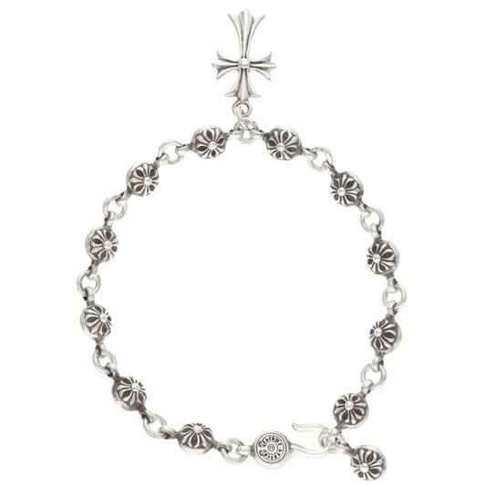 Chrome Hearts NO1 BALL CH CROSS Silver Bracelet
