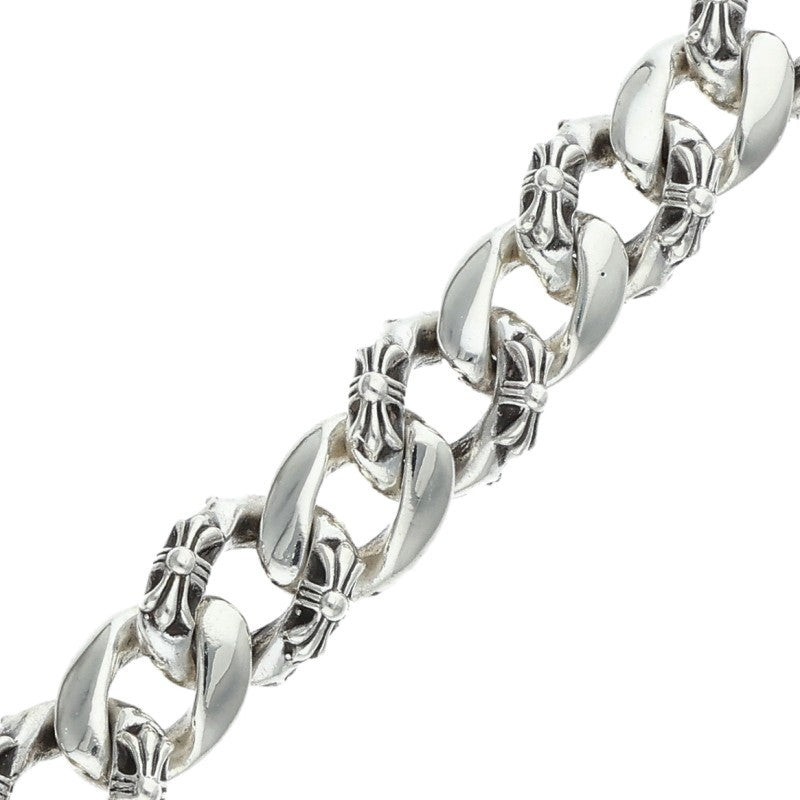 Chrome Hearts 2-Clip Short Fancy Wallet Chain Size Silver