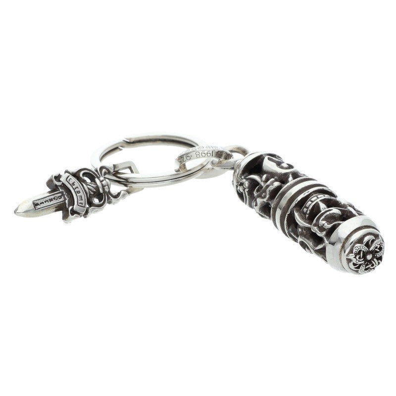 Chrome Hearts Celtic Roller #5 Dagger Keychain Silver Wallet