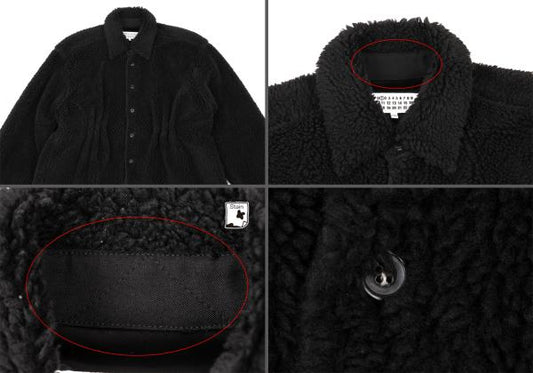 Maison Margiela Oversized Fleece Shirt Black Size 40