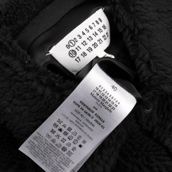 Maison Margiela Oversized Fleece Shirt Black Size 40
