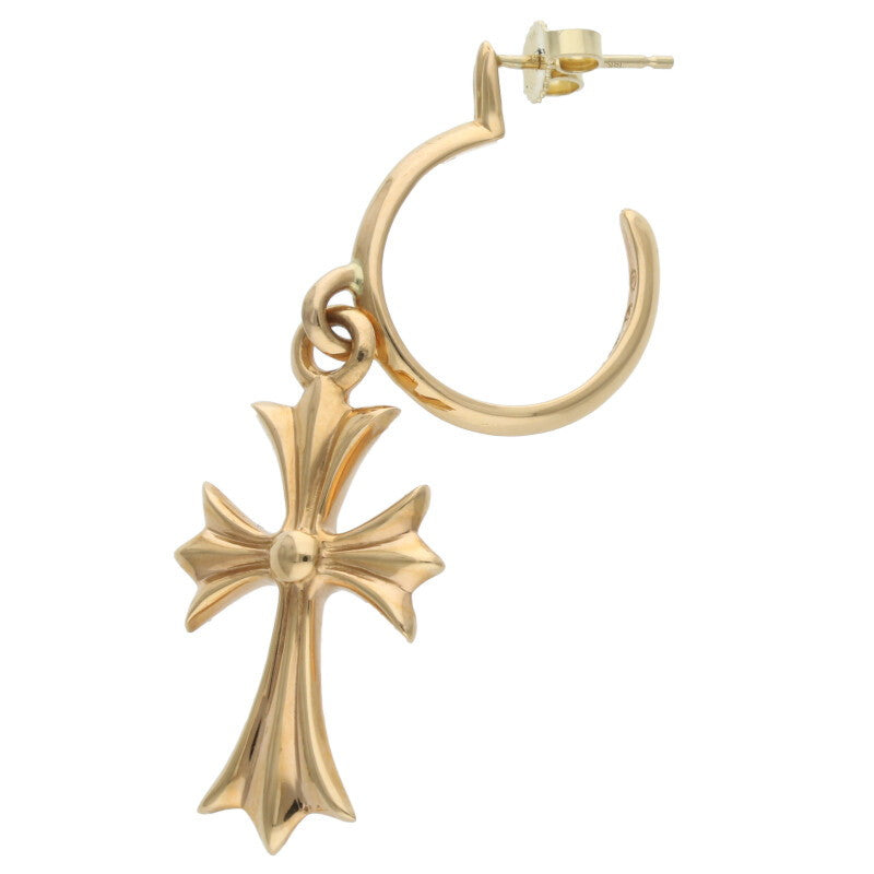 Chrome Hearts 22K TINY CH CROSS Gold Earring Size ONE SIZE