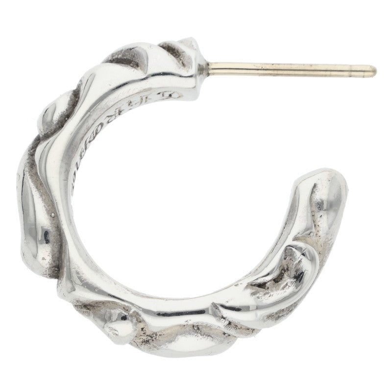 Chrome Hearts Scroll Hoop Silver Earring Size ONE SIZE