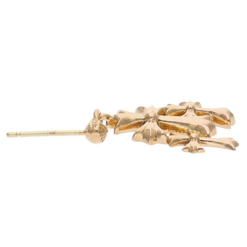 Chrome Hearts 22K Triple CH Cross Drop Earring Size ONE SIZE
