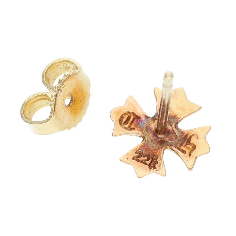 Chrome Hearts 22K CH Plus 1 Yellow Gold Earrings Size ONE SIZE