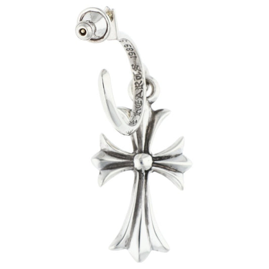 Chrome Hearts Tiny CH Cross Hoop Silver Size ONE SIZE