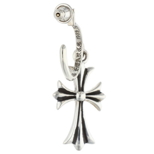 Chrome Hearts Tiny CH Cross Hoop 925 Silver Size ONE SIZE