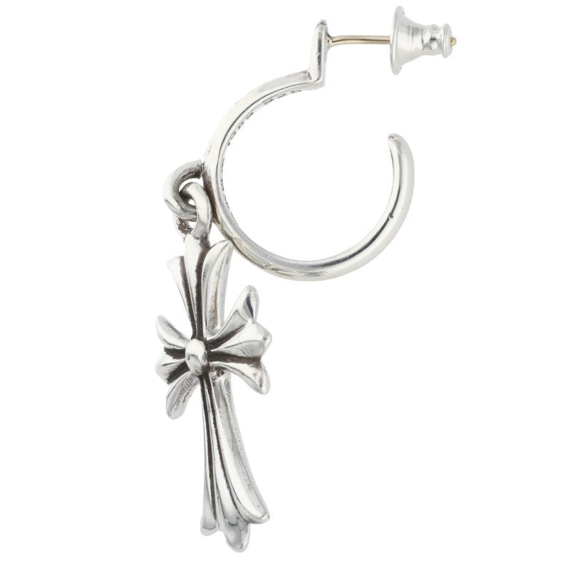 Chrome Hearts Tiny CH Cross Hoop Silver Size ONE SIZE