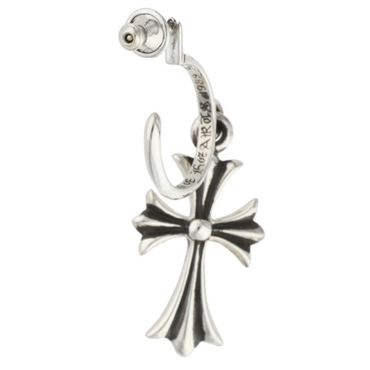 Chrome Hearts Tiny CH Cross Hoop Silver Size ONE SIZE