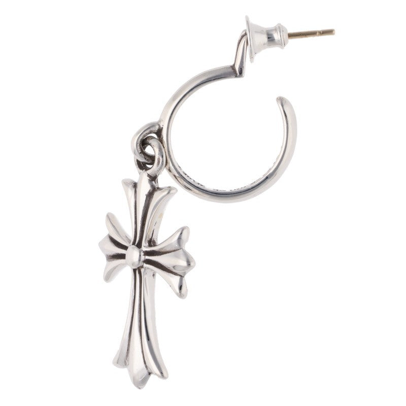 Chrome Hearts Tiny CH Cross Hoop Silver Size ONE SIZE