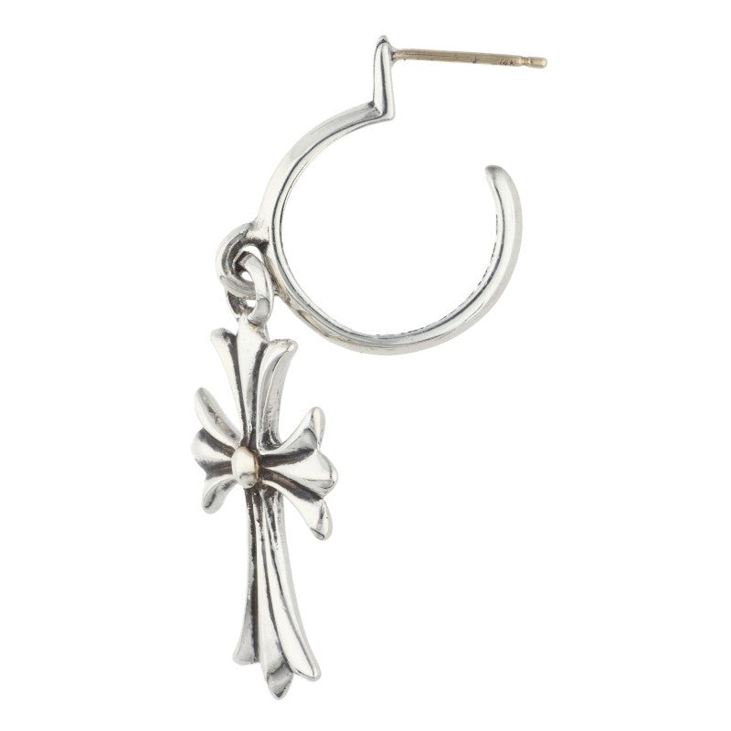 Chrome Hearts Tiny CH Cross Hoop Silver Size ONE SIZE