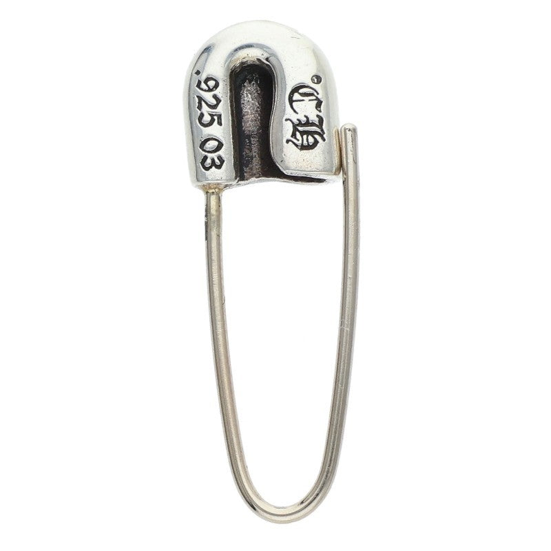 Chrome Hearts ER Safety Pin 1 Diamond Silver Earring