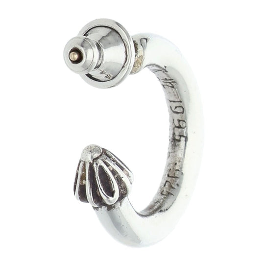 Chrome Hearts Plain Hoop Silver Earring 14K Size ONE SIZE