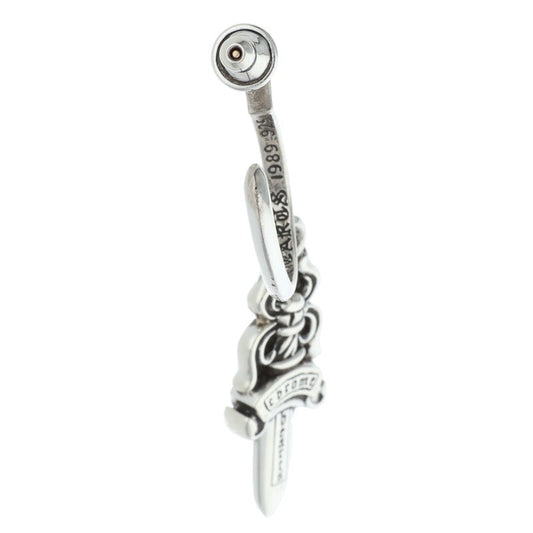 Chrome Hearts #5 Dagger Hoop Silver Earring Size ONE SIZE