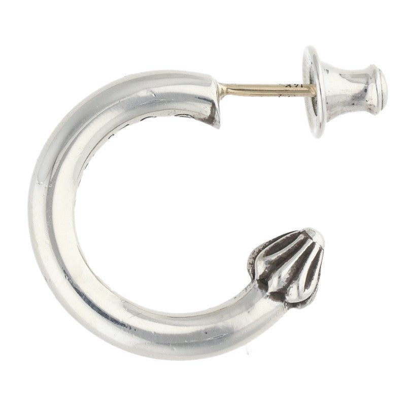Chrome Hearts Plain Hoop Silver Earring 14K Size ONE SIZE