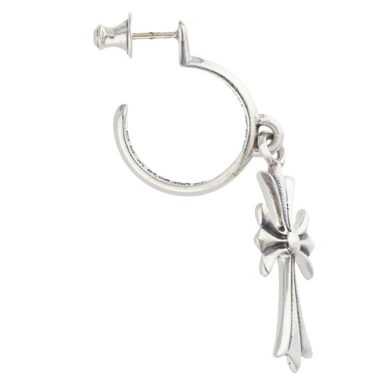 Chrome Hearts Tiny CH Cross Hoop Silver Size ONE SIZE