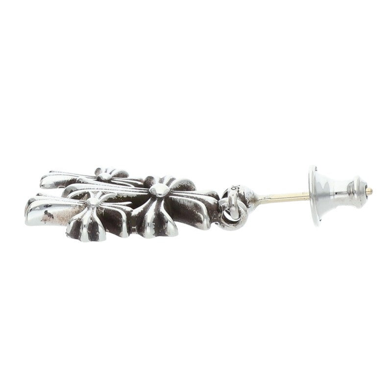 Chrome Hearts Triple CH Cross Silver Earring Size ONE SIZE