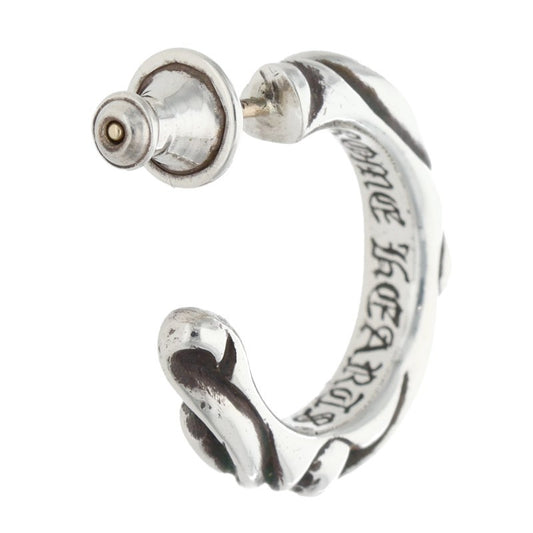 Chrome Hearts SCROLL HOOP Silver Earring Size ONE SIZE