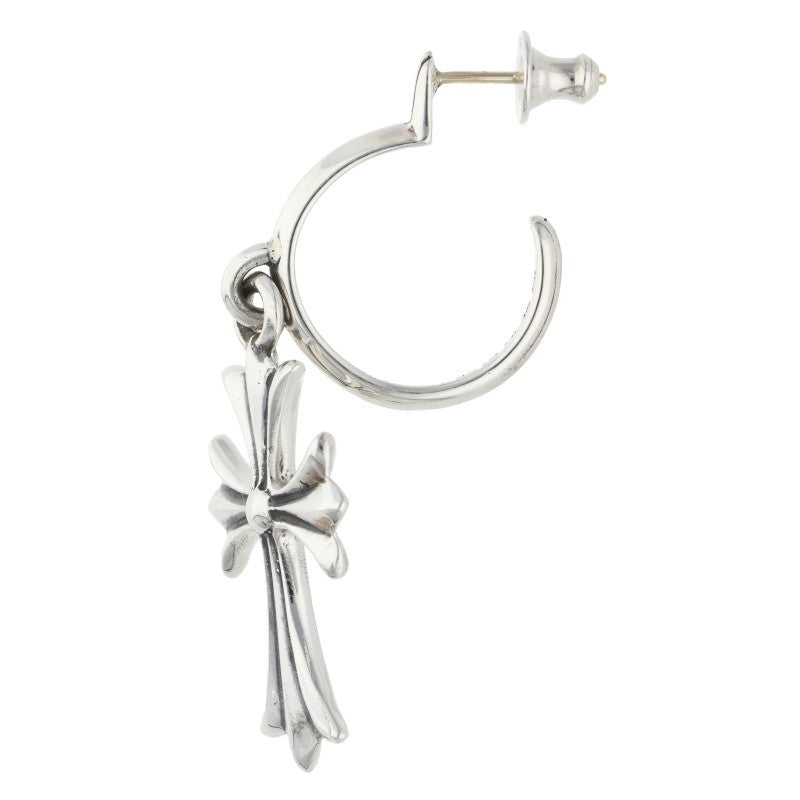 Chrome Hearts Tiny CH Cross Hoop Silver Size ONE SIZE