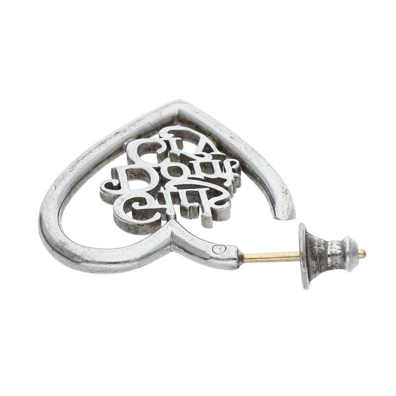 CAREERING x Girls Don't Cry Heart Logo Silver Earrings