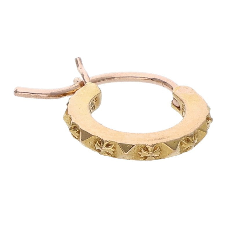 Chrome Hearts 22K Tiny TFP Hoop Gold Earring Size ONE SIZE