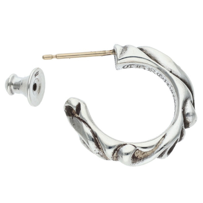 Chrome Hearts Scroll Hoop Silver Earring Size ONE SIZE