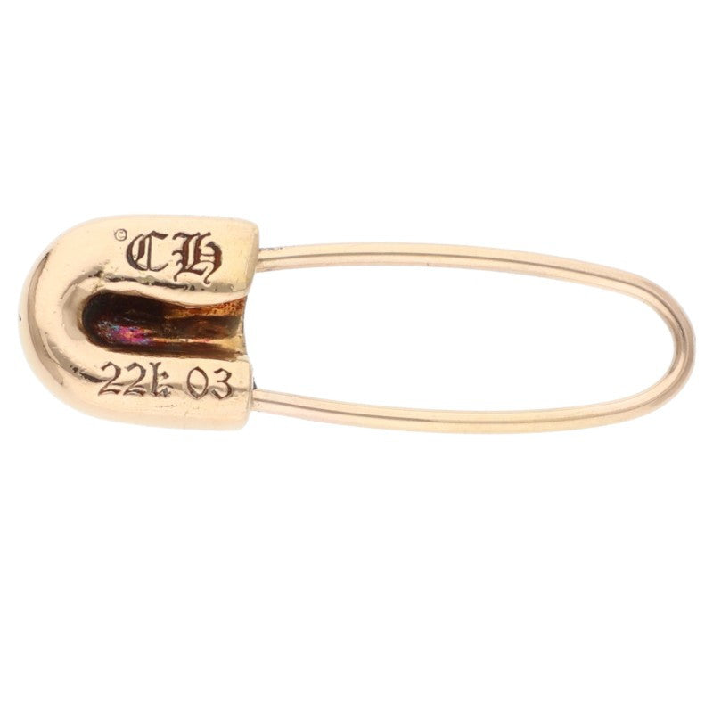 Chrome Hearts 22K Safety Pin 1 Gold Earring Size ONE Multi
