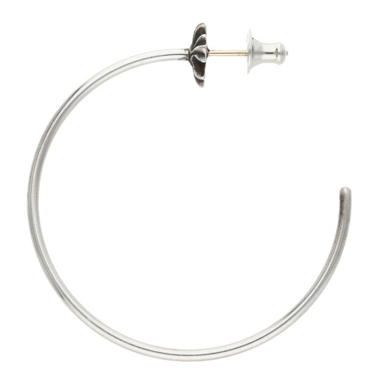 Chrome Hearts CH Plus Hoop Silver Earring Size ONE SIZE