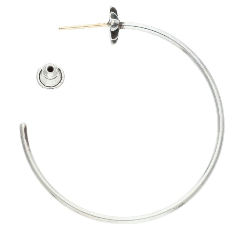 Chrome Hearts CH Plus Hoop Silver Earring Size ONE SIZE