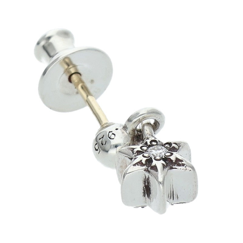 Chrome Hearts TNY STR DRP 1 DIA Silver Earring Size ONE SIZE
