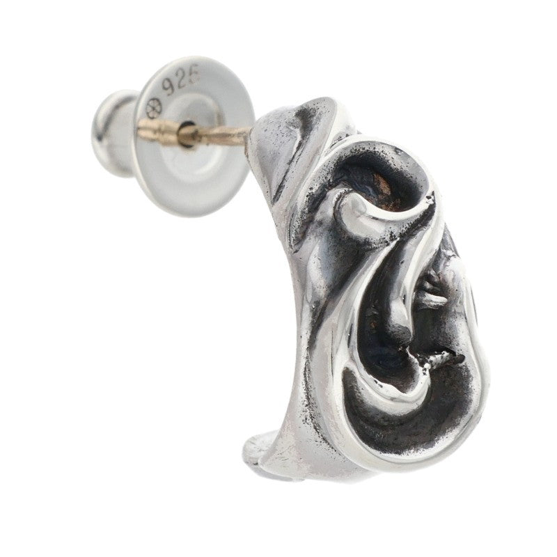 Chrome Hearts Carved Teardrop Silver Earring