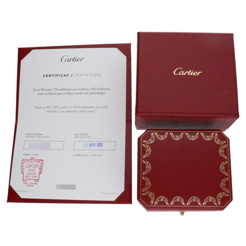 Cartier Juste Un Clou K18PG Pave Diamond Hoop Earrings