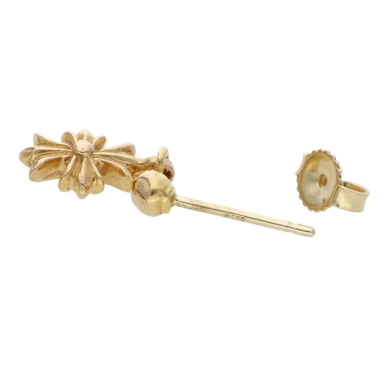 Chrome Hearts 22K Tiny E CH Plus Drop Gold Earring