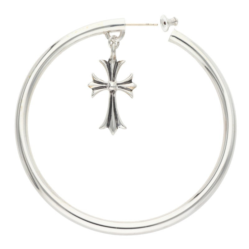 Chrome Hearts Silver 925 Tiny CH Cross Single Earring