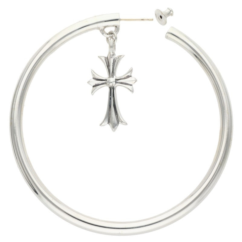 Chrome Hearts Tiny CH Cross Silver Earrings