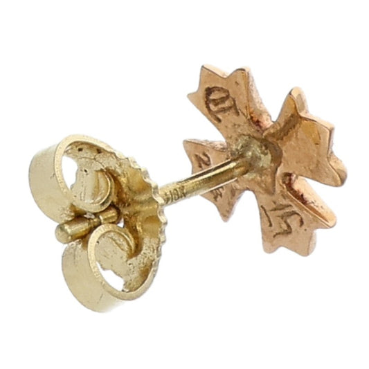 Chrome Hearts 22K 1-Diamond Plus Stud Earring