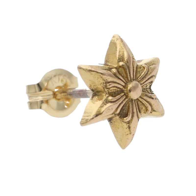 Chrome Hearts 22K Star Stud Earring Yellow Gold Single