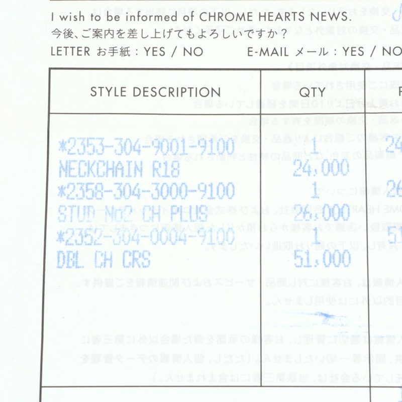 Chrome Hearts No2 CH Plus Stud Silver Earring