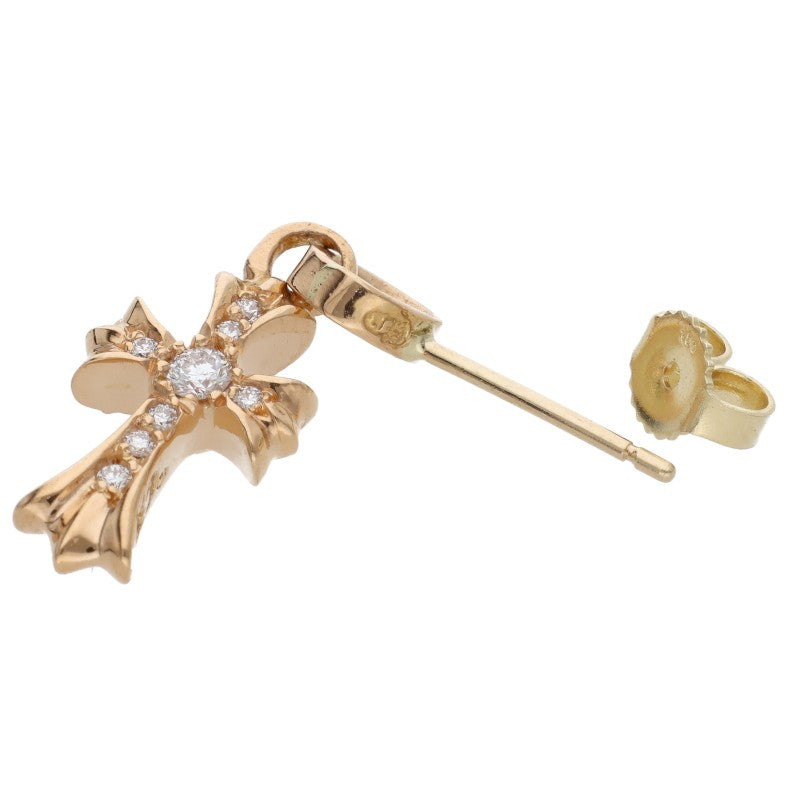 Chrome Hearts 22K Baby Fat Pave Diamond Gold Earring