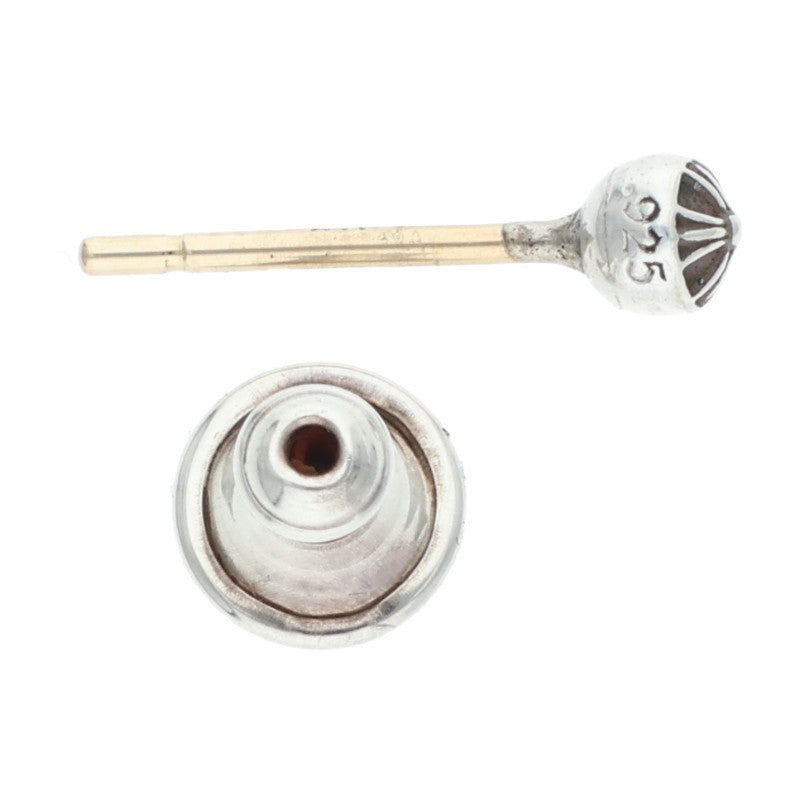 Chrome Hearts Mini Cross Ball Stud Single Earring Silver