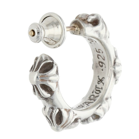 Chrome Hearts Hoop Cross SML Silver Earring