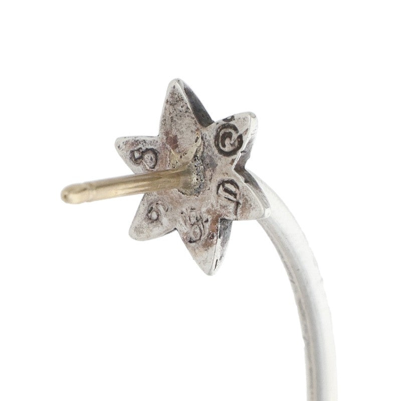 Chrome Hearts Hoop W Cut Star Silver Earring