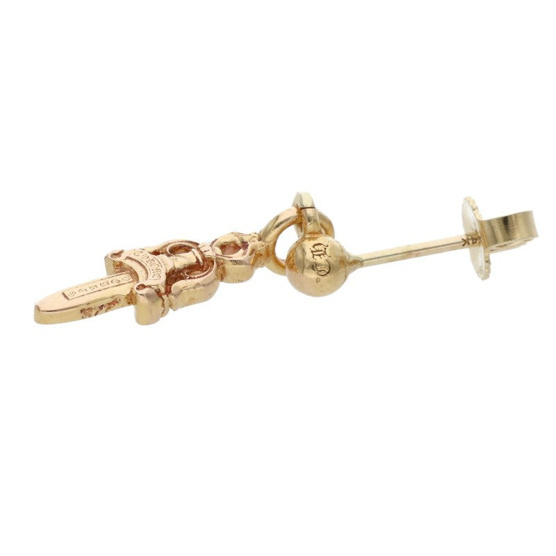 Chrome Hearts 22K Drop Stack Dagger Single Earring
