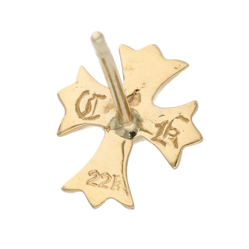 Chrome Hearts 22K CH Cross Stud Gold Earring