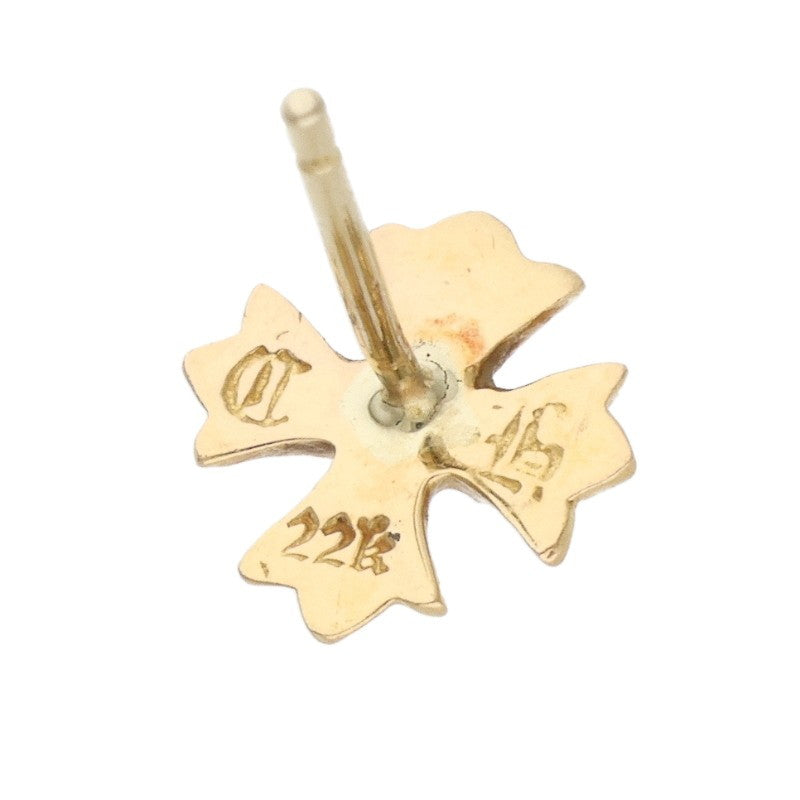 Chrome Hearts 22K No2 CH PLS 1-Dia Stud Earring Yellow Multi