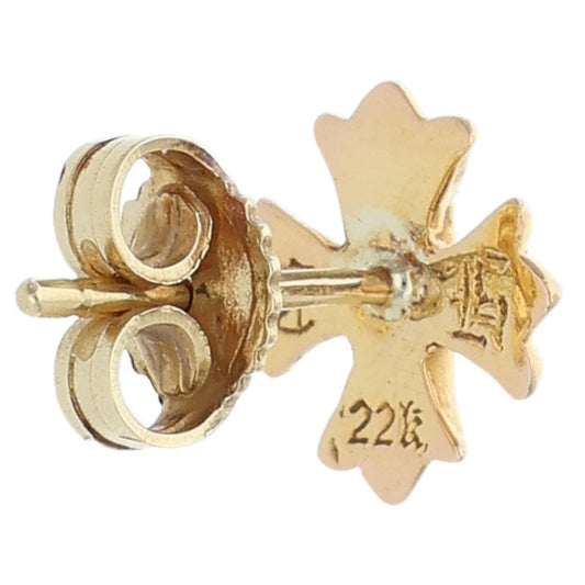Chrome Hearts 22K No2 CH PLS DIA 1-Diamond Earring