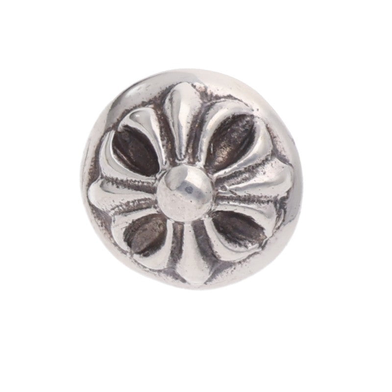 Chrome Hearts Silver Cross Ball Stud Earring