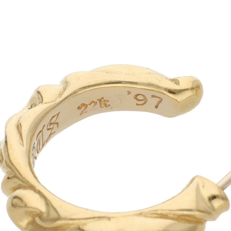 Chrome Hearts 22K Scroll Hoop Earring